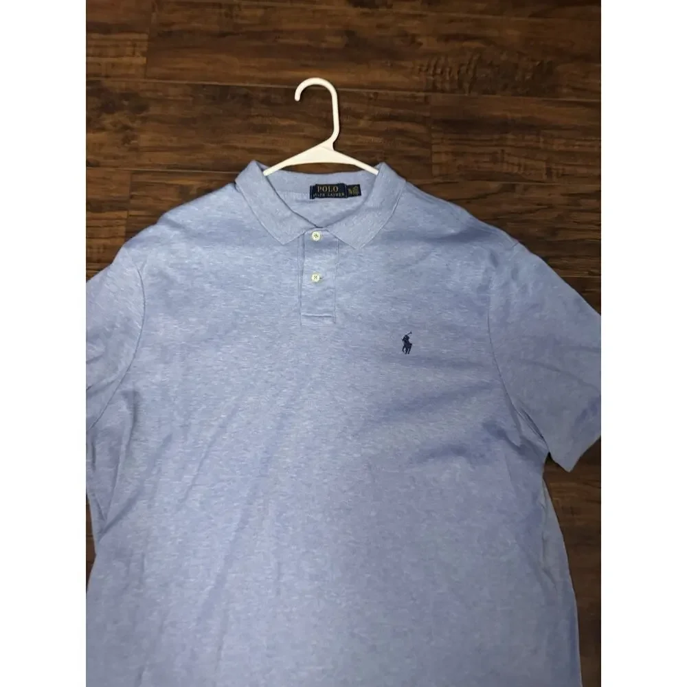 POLO by RALPH LAUREN Polo Blue Shirt Mens Pony Logo Golf Sz:XL